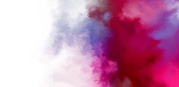 Abstract colorful watercolor on white background. Digital art painting.