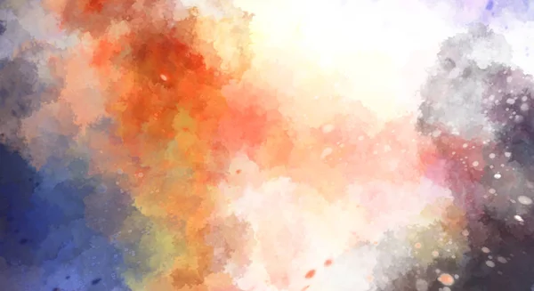 Watercolor Painted Background Blots Splatters Brush Stroked Painting Illustration — 스톡 사진