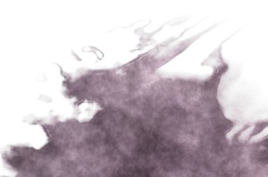 Beyaz arkaplanda soyut renkli suluboya. Dijital resim.