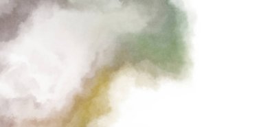 Beyaz arkaplanda soyut renkli suluboya. Dijital resim.