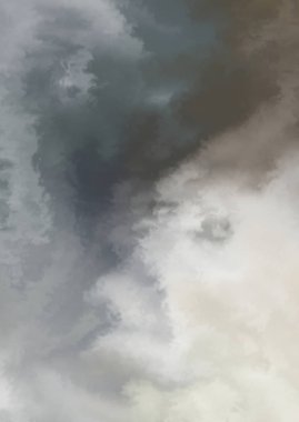 Beyaz arkaplanda soyut renkli suluboya. Dijital resim.