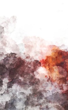 Suluboya arka planda lekeler ve lekelerle boyanmış. Fırça darbesi ile boyanmış. 2d Görüntü.