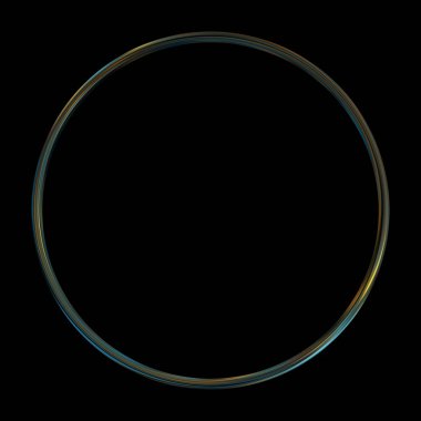 Parlak Çerçeve Arkaplanı. Siyah arkaplanda izole edilmiş parlak geometrik şablon. Soyut 2d illüstrasyon.