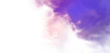 Beyaz arkaplanda soyut renkli suluboya. Dijital resim.