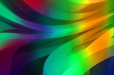 Renkli gradyan ile soyut arkaplan. Çizgili çizgili canlı duvar kâğıdı. Modern hareketin akışkan 2d çizimi.