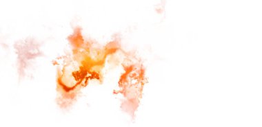 Beyaz arkaplanda soyut renkli suluboya. Dijital resim.