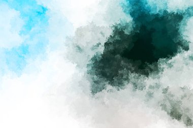 Suluboya arka planda lekeler ve lekelerle boyanmış. Fırça darbesi ile boyanmış. 2d Görüntü.