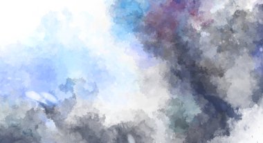 Suluboya arka planda lekeler ve lekelerle boyanmış. Fırça darbesi ile boyanmış. 2d Görüntü.