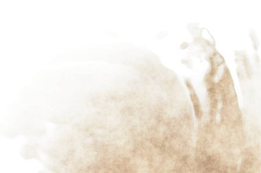 Beyaz arkaplanda soyut renkli suluboya. Dijital resim.