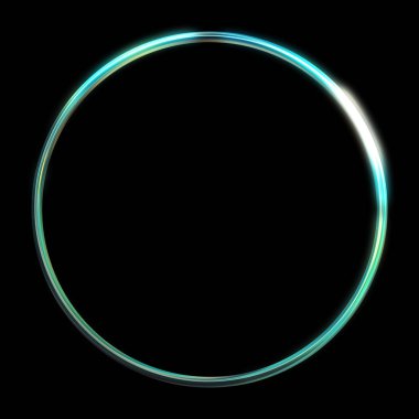 Parlak Çerçeve Arkaplanı. Siyah arkaplanda izole edilmiş parlak geometrik şablon. Soyut 2d illüstrasyon.