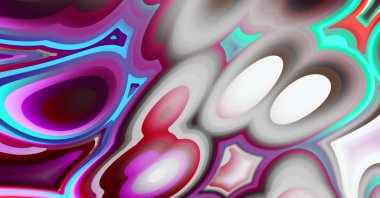 Sıvı renkli gradyanı olan soyut bir arkaplan. Modern kentsel grafiğin 2D çizimi. Graffiti tasarımı duvar kağıdına ilham verdi.