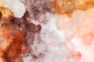 Suluboya arka planda lekeler ve lekelerle boyanmış. Fırça darbesi ile boyanmış. 2d Görüntü.