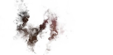 Beyaz arkaplanda soyut renkli suluboya. Dijital resim.