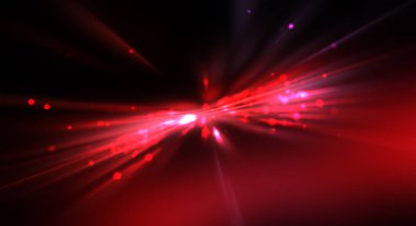 Dinamik hareket eden ışık patlaması. Renkli ışıkların güzel parlak arka planı. Parlayan ışık ışınları ve parçacıkları olan bir yıldızın enerji gösterimi.