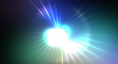 Dinamik hareket eden ışık patlaması. Renkli ışıkların güzel parlak arka planı. Parlayan ışık ışınları ve parçacıkları olan bir yıldızın enerji gösterimi.