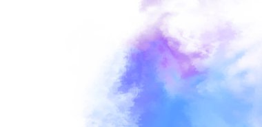 Beyaz arkaplanda soyut renkli suluboya. Dijital resim.