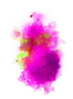 Suluboya arka planda lekeler ve lekelerle boyanmış. Fırça darbesi ile boyanmış. 2d Görüntü.