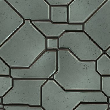 Kusursuz Bilim Kurgu Panelleri. Geleceğin dokusu. Uzay gemisi kaplaması geometrik desen. 3 boyutlu illüstrasyon. Teknoloji konsepti.