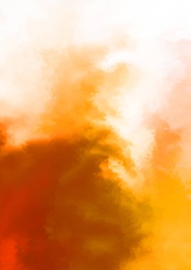 Beyaz arkaplanda soyut renkli suluboya. Dijital resim.