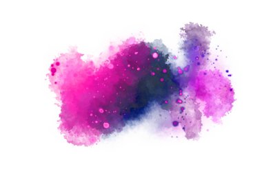 Suluboya arka planda lekeler ve lekelerle boyanmış. Fırça darbesi ile boyanmış. 2d Görüntü.