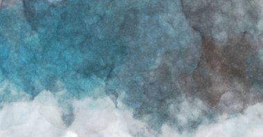 Suluboya arka planda lekeler ve lekelerle boyanmış. Fırça darbesi ile boyanmış. 2d Görüntü.