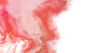 Beyaz arkaplanda soyut renkli suluboya. Dijital resim.