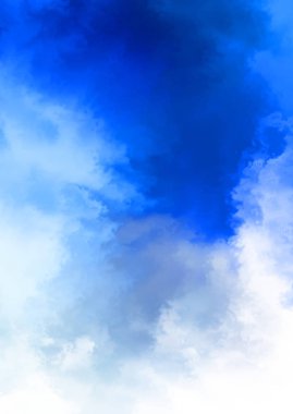 Beyaz arkaplanda soyut renkli suluboya. Dijital resim.