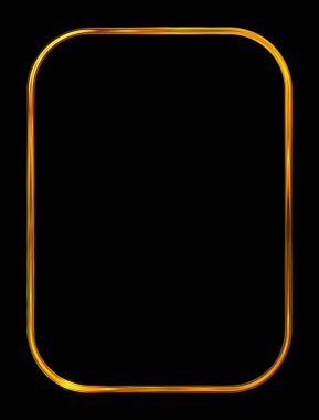 Parlak Çerçeve Arkaplanı. Siyah arkaplanda izole edilmiş parlak geometrik şablon. Soyut 2d illüstrasyon.