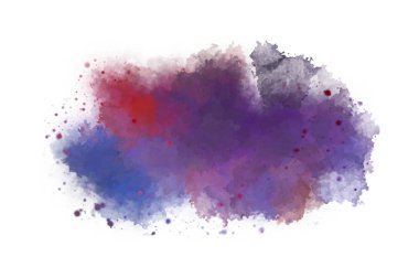 Suluboya arka planda lekeler ve lekelerle boyanmış. Fırça darbesi ile boyanmış. 2d Görüntü.