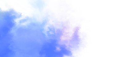 Beyaz arkaplanda soyut renkli suluboya. Dijital resim.