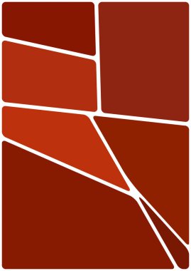 Beyaz boşluğu olan renkli bir çizim. Soyut geometrik desen. Mozaik arka plan. Geometrik çok renkli şekiller.