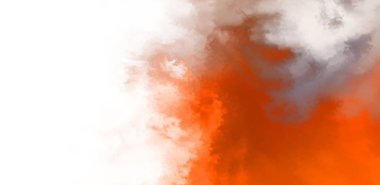 Beyaz arkaplanda soyut renkli suluboya. Dijital resim.