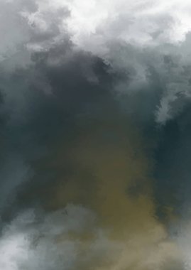 Beyaz arkaplanda soyut renkli suluboya. Dijital resim.