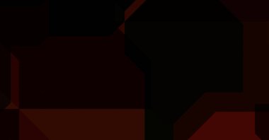 Renkli ve canlı geometrik şekiller katmanları var. Bir teknoloji planının dijital illüstrasyonu. Gelecekçi tasarım şablonu.