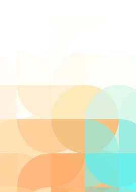 Dairesel şekillerin katmanları renkli ve canlı bir tasarım yaratıyor. Dairelerin sayısal çizimi. Gelecekçi tasarım şablonu.