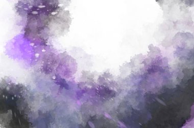 Suluboya arka planda lekeler ve lekelerle boyanmış. Fırça darbesi ile boyanmış. 2d Görüntü.