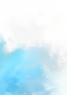 Beyaz arkaplanda soyut renkli suluboya. Dijital resim.