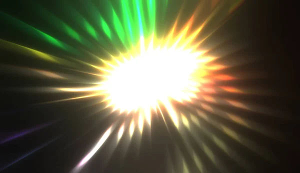 Spectacular Light Show Colorful Vibrant Particle Explotion Glowing Rays Light — ストック写真