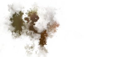 Beyaz arkaplanda soyut renkli suluboya. Dijital resim.