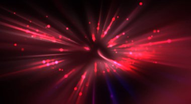 Dinamik hareket eden ışık patlaması. Renkli ışıkların güzel parlak arka planı. Parlayan ışık ışınları ve parçacıkları olan bir yıldızın enerji gösterimi.