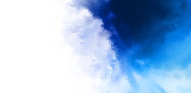 Beyaz arkaplanda soyut renkli suluboya. Dijital resim.