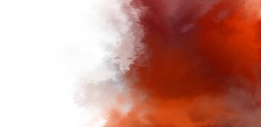 Beyaz arkaplanda soyut renkli suluboya. Dijital resim.