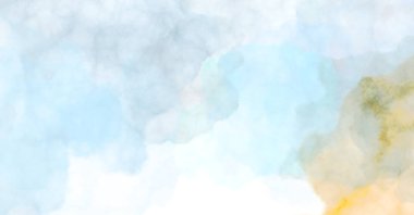 Suluboya arka planda lekeler ve lekelerle boyanmış. Fırça darbesi ile boyanmış. 2d Görüntü.