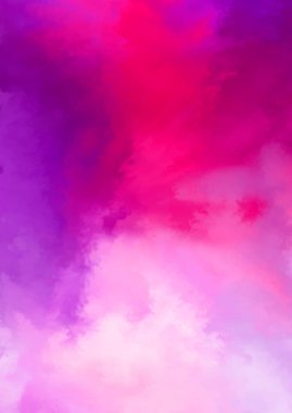 Beyaz arkaplanda soyut renkli suluboya. Dijital resim.