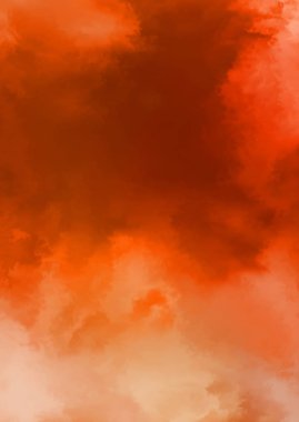 Beyaz arkaplanda soyut renkli suluboya. Dijital resim.