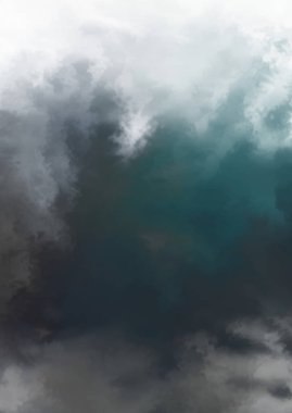 Beyaz arkaplanda soyut renkli suluboya. Dijital resim.