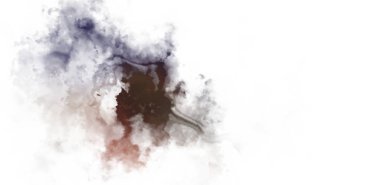 Beyaz arkaplanda soyut renkli suluboya. Dijital resim.