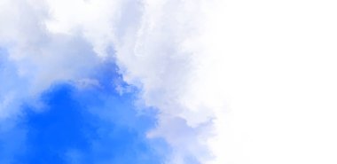 Beyaz arkaplanda soyut renkli suluboya. Dijital resim.