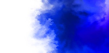 Beyaz arkaplanda soyut renkli suluboya. Dijital resim.