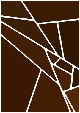 Beyaz boşluğu olan renkli bir çizim. Soyut geometrik desen. Mozaik arka plan. Geometrik çok renkli şekiller.